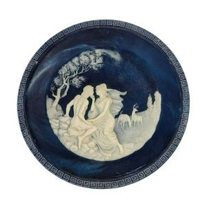 Isle of Circe 1984 1st Ed #0097B Cameo Collectors Plate Lapis Blue Incolay Stone